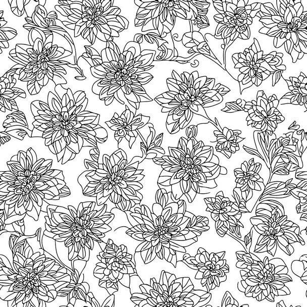 Floral seamless pattern. Diagonal flower lines pattern background. Flat abstract flower lines pattern. Straight stripes texture background. Line pattern Vector illustration background. - Vektor, Bild