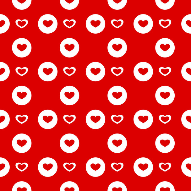seamless red pattern with red hearts, hand drawing, background, wallpaper - Fotoğraf, Görsel