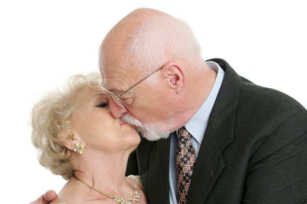 Romantic Senior Kiss - Fotoğraf, Görsel