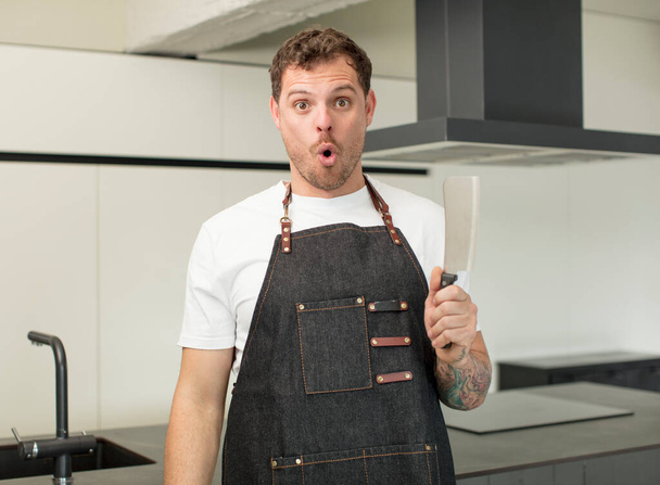 feeling extremely shocked and surprised. chef at home - Photo, Image