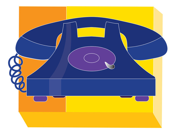 Old style telephone - Vector, Image