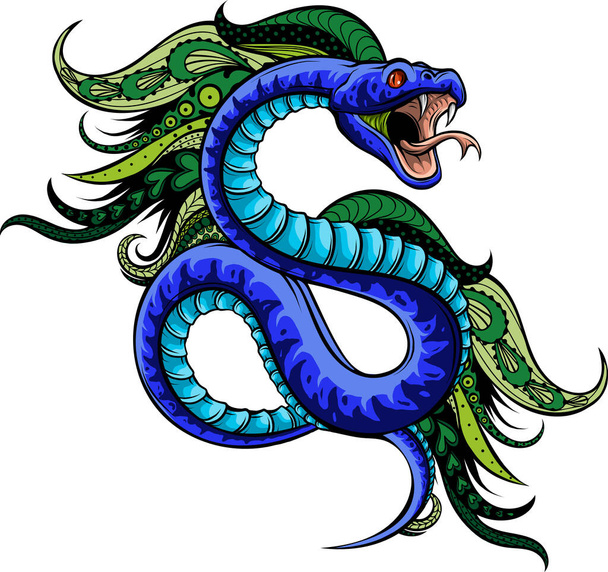 Векторная иллюстрация змеи - Вектор,изображение
