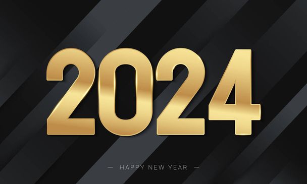 2024 Happy New Year Background Design.  - Vektör, Görsel