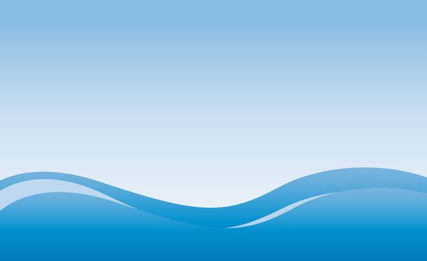 Θάλασσα με κύματα. Απλό και κενό πρότυπο για το κείμενο και τα μηνύματά σας. Εικονογράφηση διανύσματος - Διάνυσμα, εικόνα