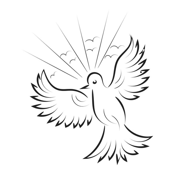 Конструкция плаката на Пятидесятницу для печати или использования в качестве открытки, флаера или футболки - Вектор,изображение