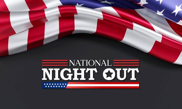 National Night out (NNO) viene osservato ogni anno nel mese di agosto, si tratta di una campagna annuale di costruzione della comunità che promuove partenariati polizia-comunità e cameratismo quartiere. Rendering 3D - Foto, immagini