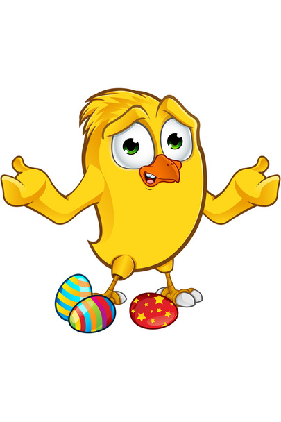 Húsvét Chick karakter - Vektor, kép