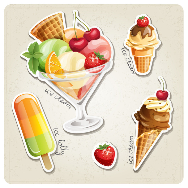 Set of food icons - Vektor, Bild