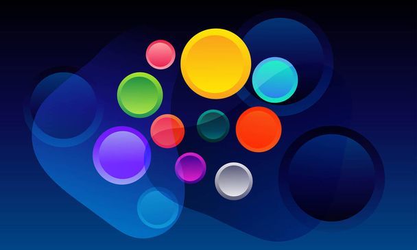 abstract multicolor circle gradient background - Vetor, Imagem