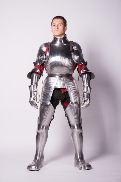 Knight in metal armor - Фото, зображення