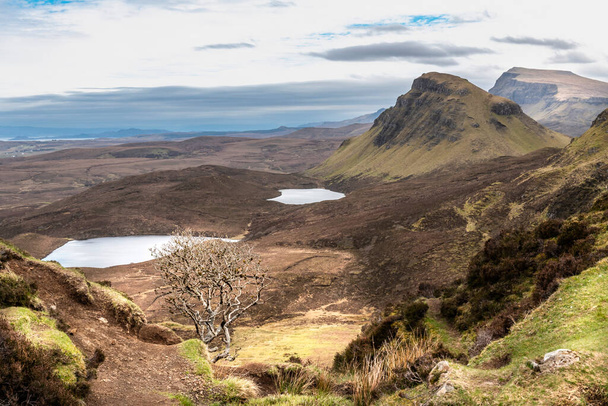 スコットランド、クイリン島、スカイ島の美しいパノラマビュー - 写真・画像