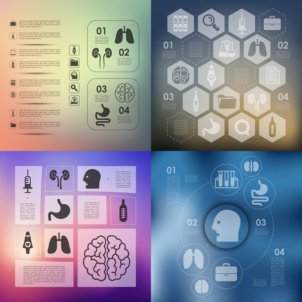Medical infographic elements - Vector, Image