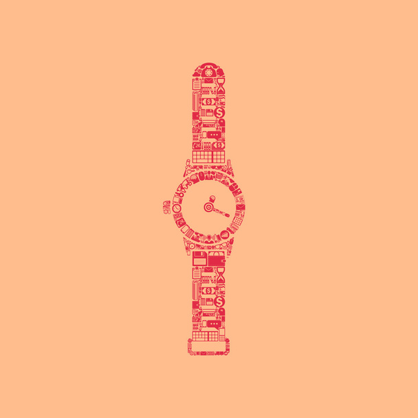 時計の形をしたアイコン - ベクター画像