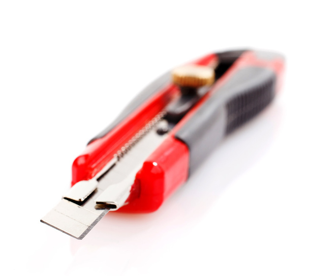Red stationery knife - Фото, изображение