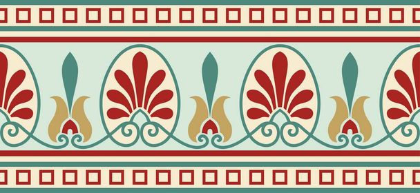 Vektorové barevné bezešvé klasické řecké ornament. Nekonečný evropský vzorec. Hranice, rámeček Starověké Řecko, Římská říše - Vektor, obrázek