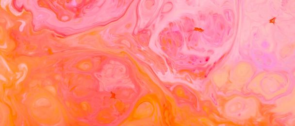 Abstract colorful background. Fluid art background with pink and orange colors - Foto, Imagen