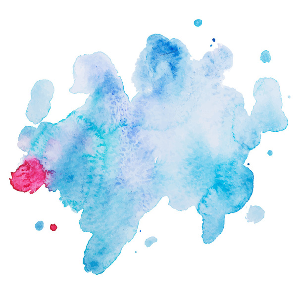 Abstract watercolor aquarelle hand drawn colorful drop splatter stain art paint on white background Vector illustration - Vector, Image