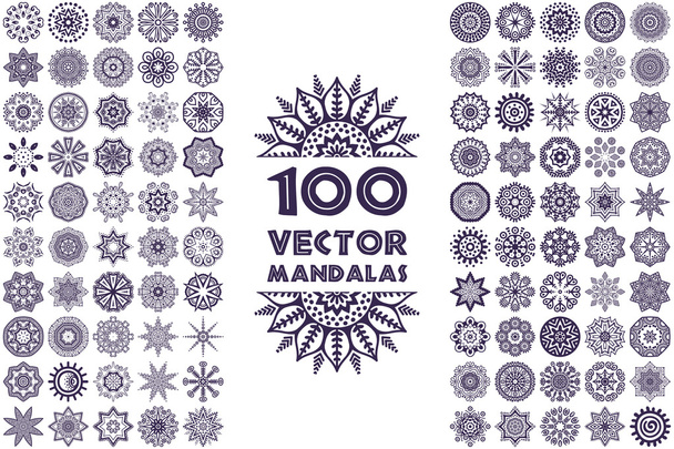 Koristeellinen Mandala kokoelma
 - Vektori, kuva