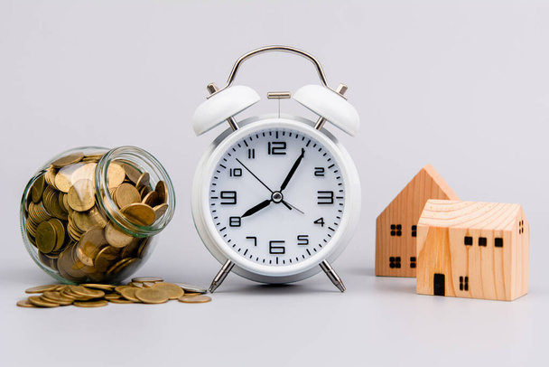 time, money and house valuable assets Financial wealth and time freedom Home Loan Home Loan First Home Home Sale Home Buying - Photo, Image