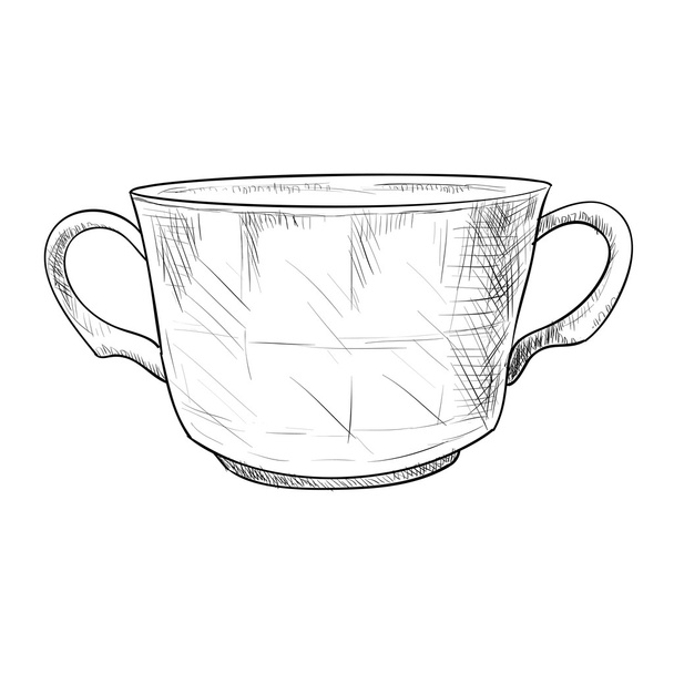 Sketch illustration of pot - Vektor, kép
