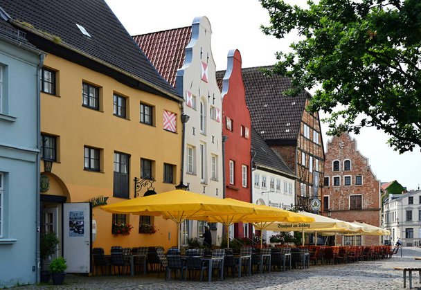 Historical Buildings in the Old Hanse Town Wismar at the Baltic Sea, Mecklenburg - Vorpommern - Photo, Image
