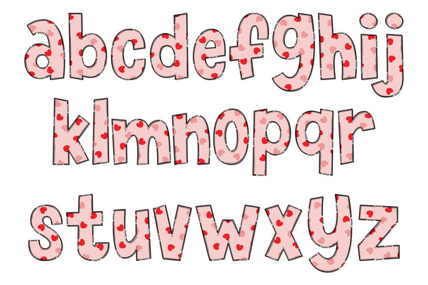 Käsintehtyjä rakkauskirjeitä. Väri Creative Art Typographic suunnittelu - Vektori, kuva