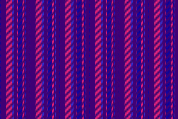 Textura pruh pozadí tkaniny vertikální textil s bezešvé vzor vektorové čáry ve fialových a růžových barvách. - Vektor, obrázek