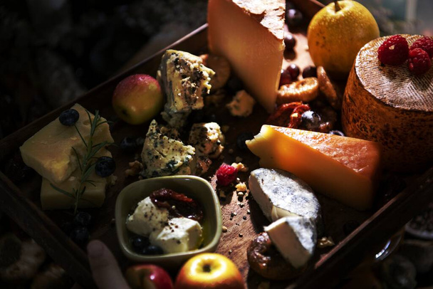 Cheese platter food photography recipe idea - Valokuva, kuva