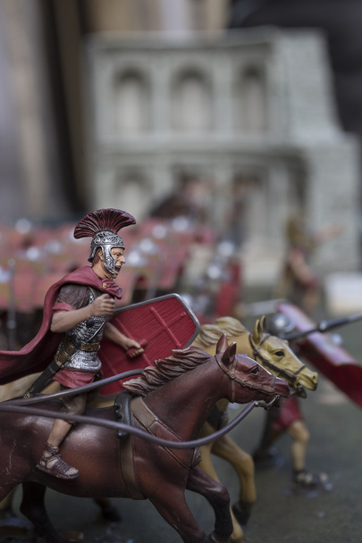 Μικρογραφία της Ρωμαϊκής Αυτοκρατορίας» στρατιώτες - Φωτογραφία, εικόνα