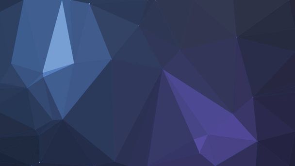 Blau Lila Dunkel Abstraktes Dreieck Low-Poly-Muster mit gleichfarbigem Liniennetz und miteinander verbundenen Punkten, polygonale geometrische Farbe, Technologiekonzept Hintergrund, Vektor für Web, mobile Schnittstellen oder Print - Foto, Bild