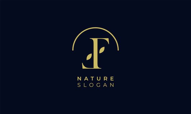 Latter F icon natural and organic logo modern design. Natural logo for branding, corporate identity and business card.Web - Vetor, Imagem