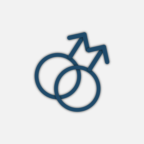 Gender symbol of gay. Sexual orientation. Vector design - ベクター画像