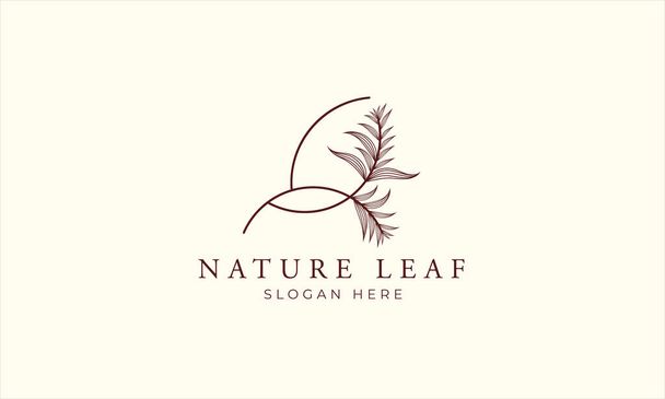 Natural and organic logo modern design. Natural logo for branding, corporate identity and business card - Vector, Imagen