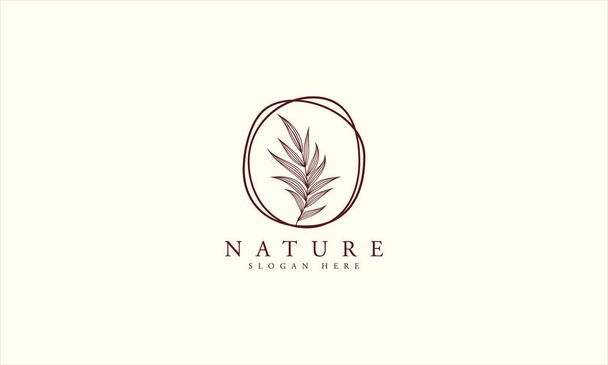 diseño moderno logotipo natural y orgánico. Logo natural para branding, identidad corporativa y tarjeta de visita - Vector, Imagen