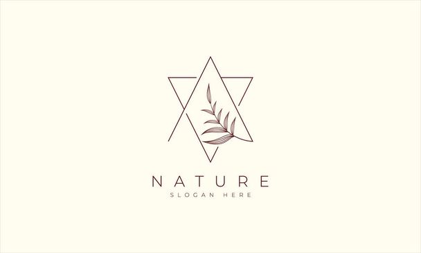 natural and organic logo modern design. Natural logo for branding, corporate identity and business card - Διάνυσμα, εικόνα
