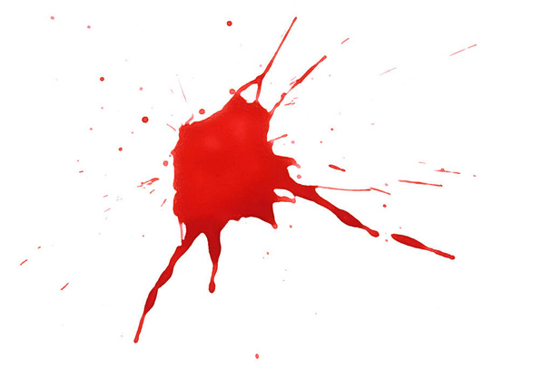 Blood splatters. Red blots of watercolor Realistic bloody splatters for Halloween Drop of blood concept - Fotó, kép