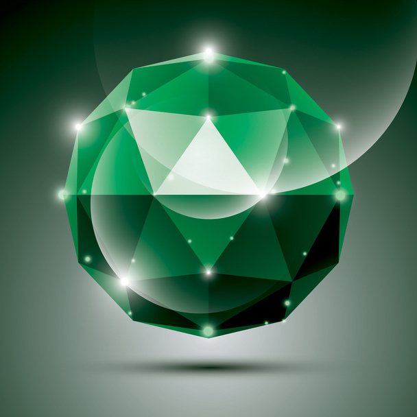 Abstract emerald shiny sphere - Vector, Image