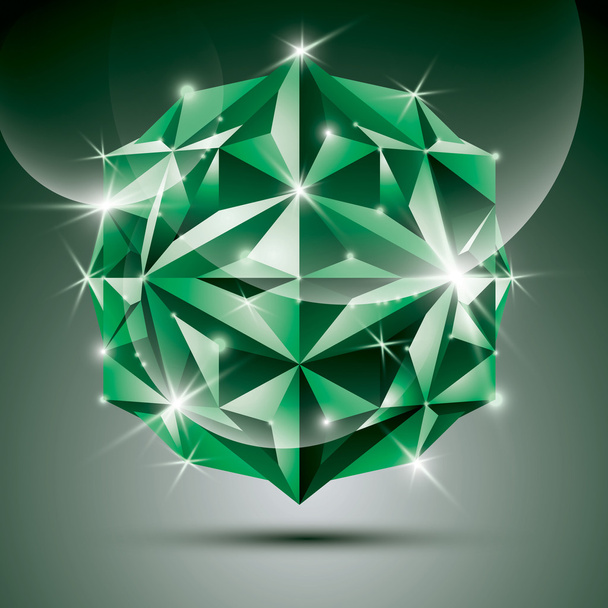 Party  green shiny disco ball. - Vector, Image