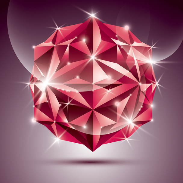 Red shiny disco ball. - Vector, Image