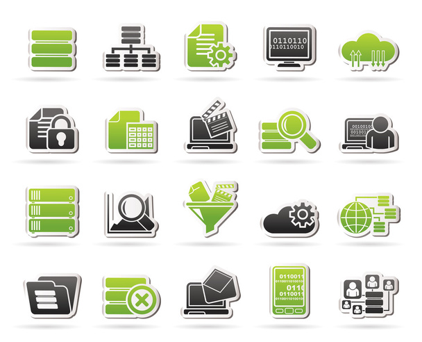 Data and analytics icons - Vector, Image