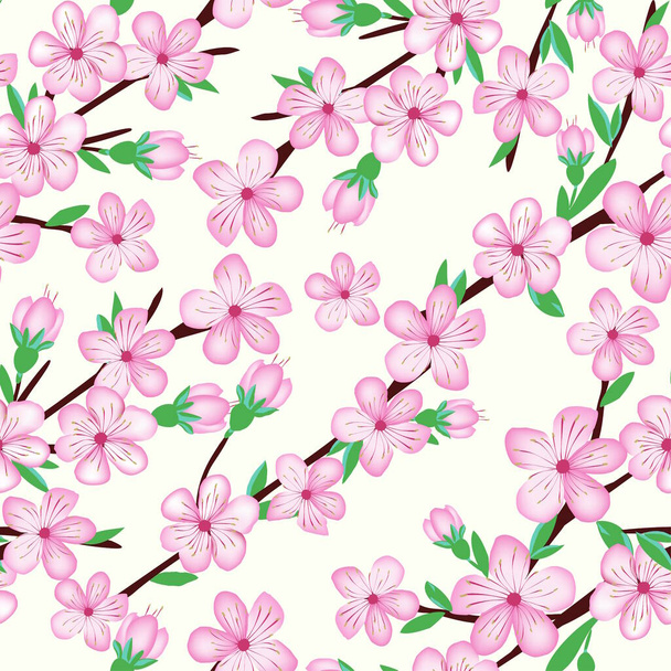 Sakura cherry blossom flower for sufface design - Vektör, Görsel