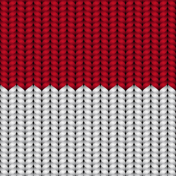 Flag of Monaco on a braided rop. - Vector, Image