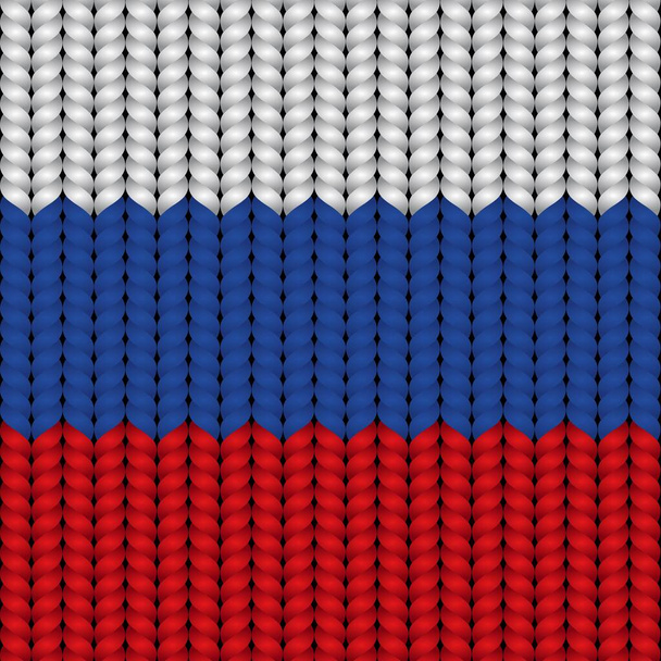 Flag of Russia on a braided rop. - Vector, Image