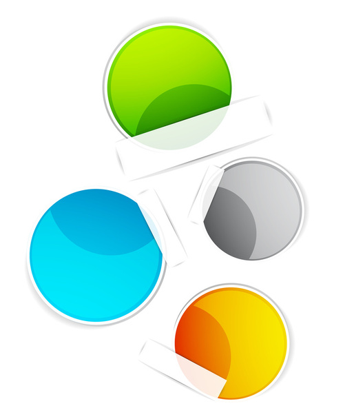 Vector color labels - Vettoriali, immagini