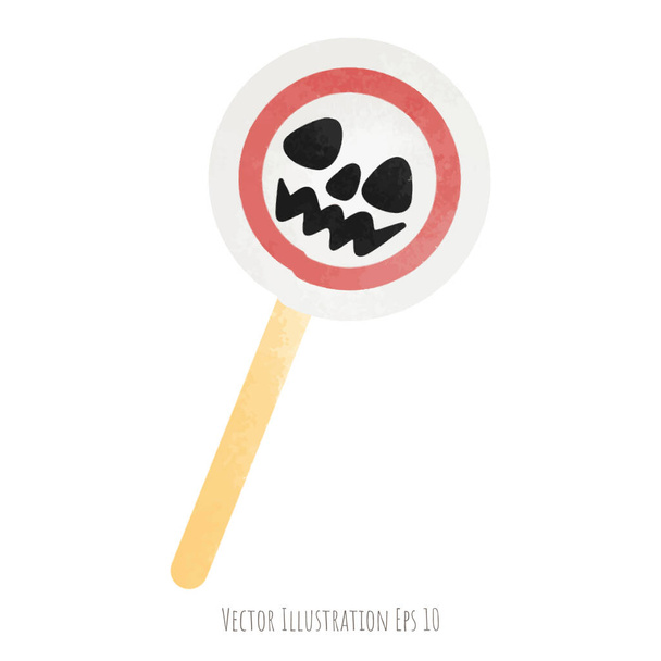 Halloween platte pictogram vector illustratie  - Vector, afbeelding