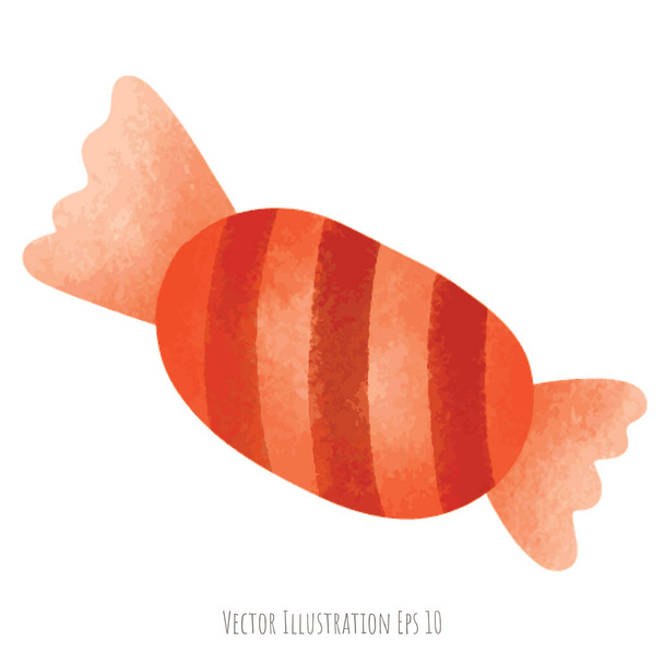 watercolor drawing of a fish on a white background.  - ベクター画像