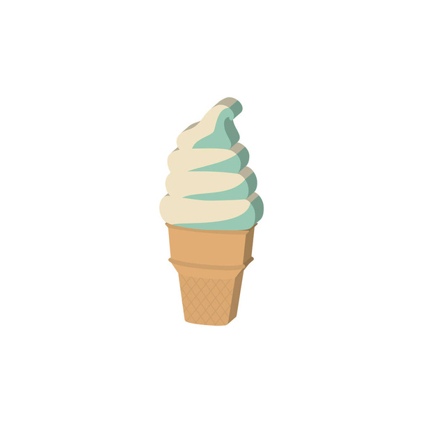 Isolated colored 3d ice cream icon Vector illustration - Vecteur, image