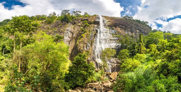 Panorama of waterfall on Sri Lanka - Fotó, kép