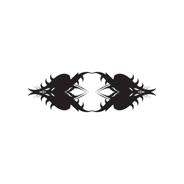 Modello di simbolo astratto tatuaggio tribale nero - Vettoriali, immagini
