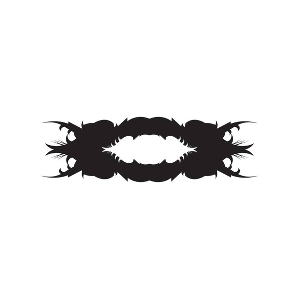 Чорний татуювання на плечах Абстрактний символ Шаблон
 - Вектор, зображення